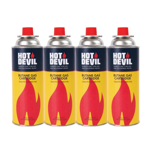 Hot Devil Butane Gas Cartridge 4 Pack-HD200C- Pick Up In Store Butane Gas Hot Devil