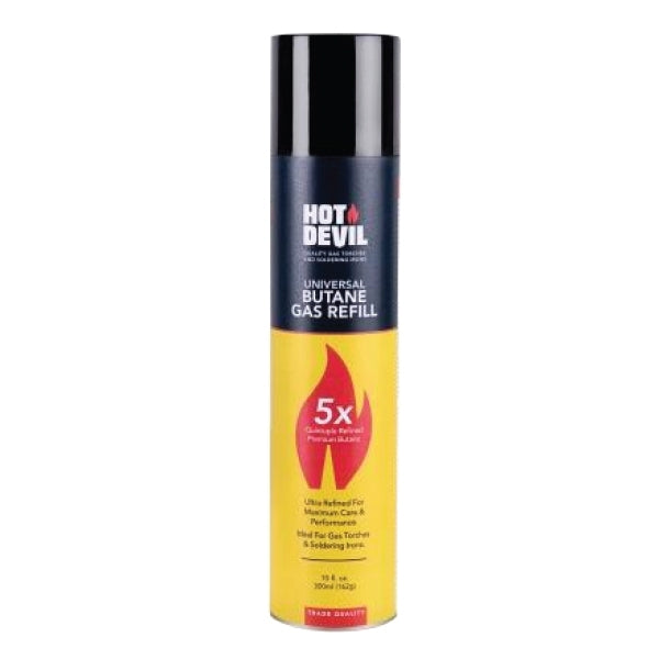 Hot Devil Purified Butane Gas 300ml (Single Unit) HDGAS5 Pick Up In Store Butane Gas Hot Devil