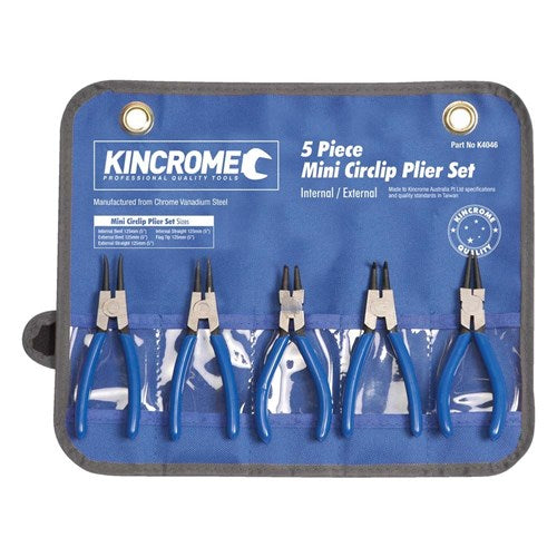 Kincrome Mini Circlip Plier Set 5 Pce K4046 Plier and Cutters Kincrome