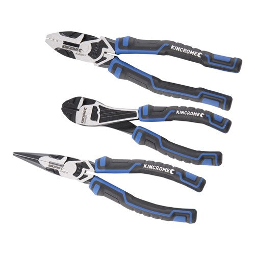 Kincrome 3 Pce Plier Set Comb Side Cutter Pointed K4220 Plier and Cutters Kincrome