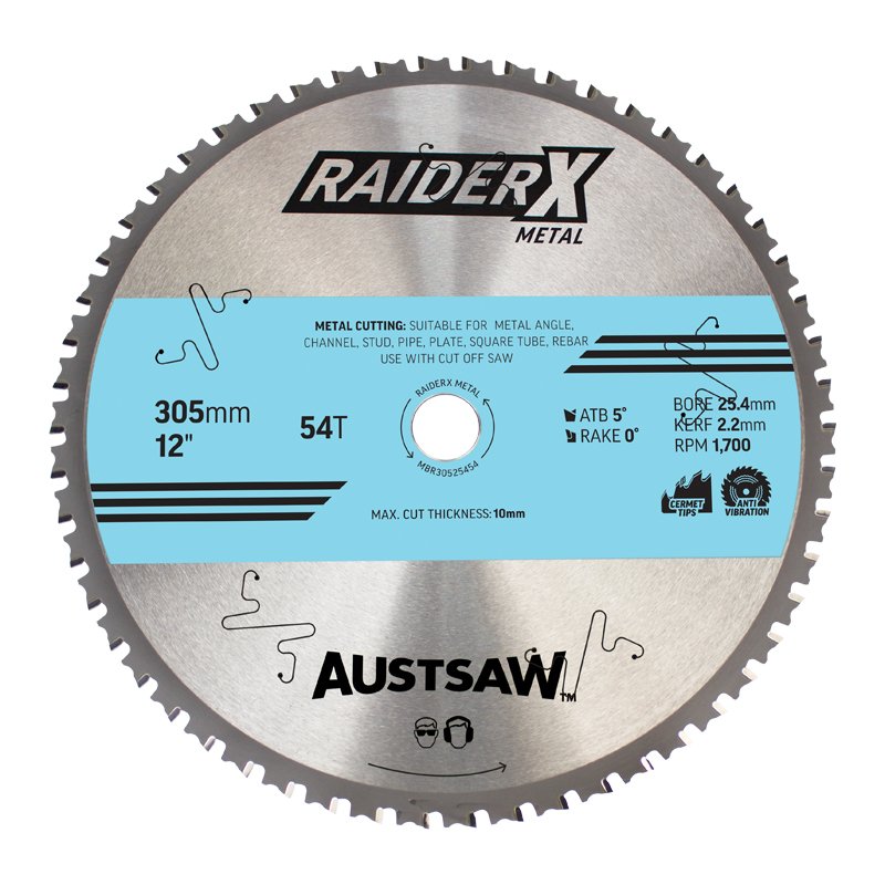 Austsaw RaiderX Metal Blade 305mm x 25.4 x 54T MBR30525454 Blades Austsaw