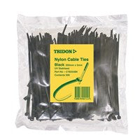 Tridon BLACK Cable Ties 200mm x 5mm PK 500 CTB205BK Cable ties Tridon