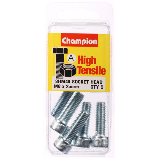 Champion Blister Screw Socket Head Metric 8 x 25-SHM48 Screws and Nuts Champion