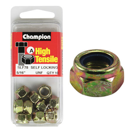 Champion Blister Nyloc-Self Locking Nuts 5/16“-SLF78 Screws and Nuts Champion