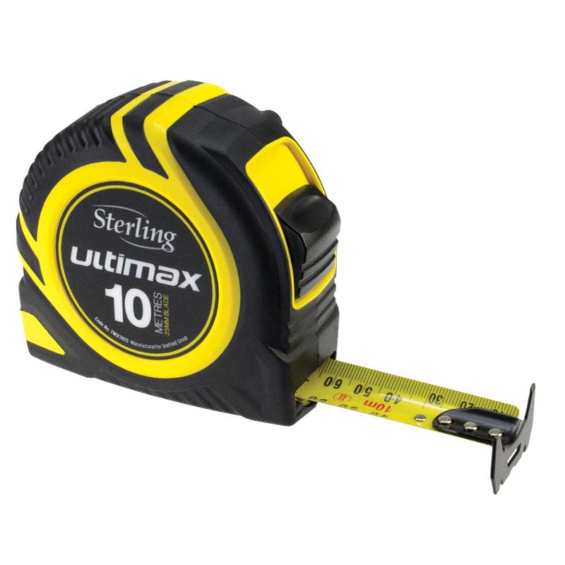 Sterling Ultimax Tape Measure: 10m Metric TMX1025 Tape Measure Sterling