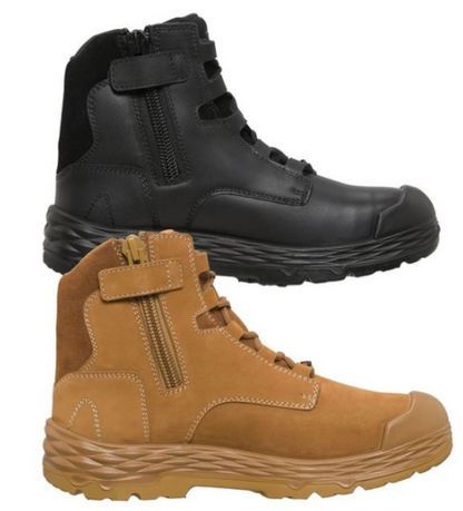 Mack Force Zip Up Safety Boots Black or Honey Sizes 4 to 13 MK0FORCEZBBF MK0FORCEZHHF Safety Boots Mack