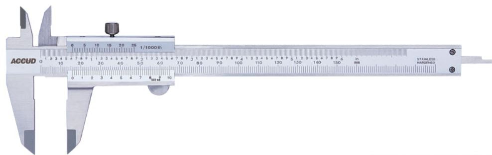 Accud 0-150mm/0-6 inch Dual Scale Vernier Caliper AC-120-006-12 vernier Accud