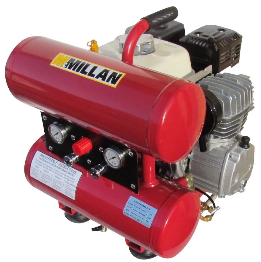 McMillian Twin Tank Honda Petrol Compressor AFP9T Pick Up In Store Compressor McMillian Air Compressors