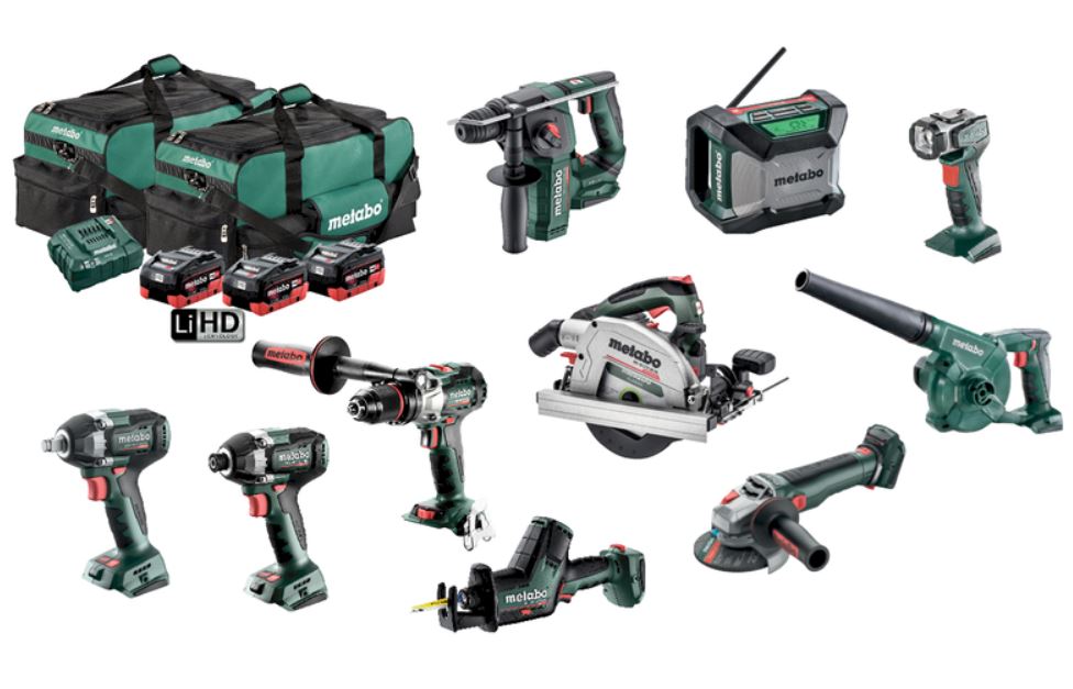 Metabo Brushless 10 Piece Cordless 18 V Battery Combo Kit AU69000210 Pick Up In Store Drill Accessory Metabo Power Tools