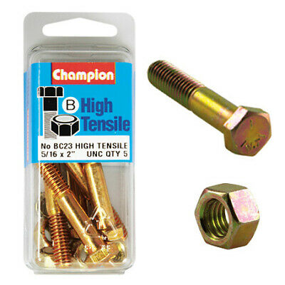 Champion Bolt and Nuts 2” x 5/16 BC23 Screws and Nuts Champion