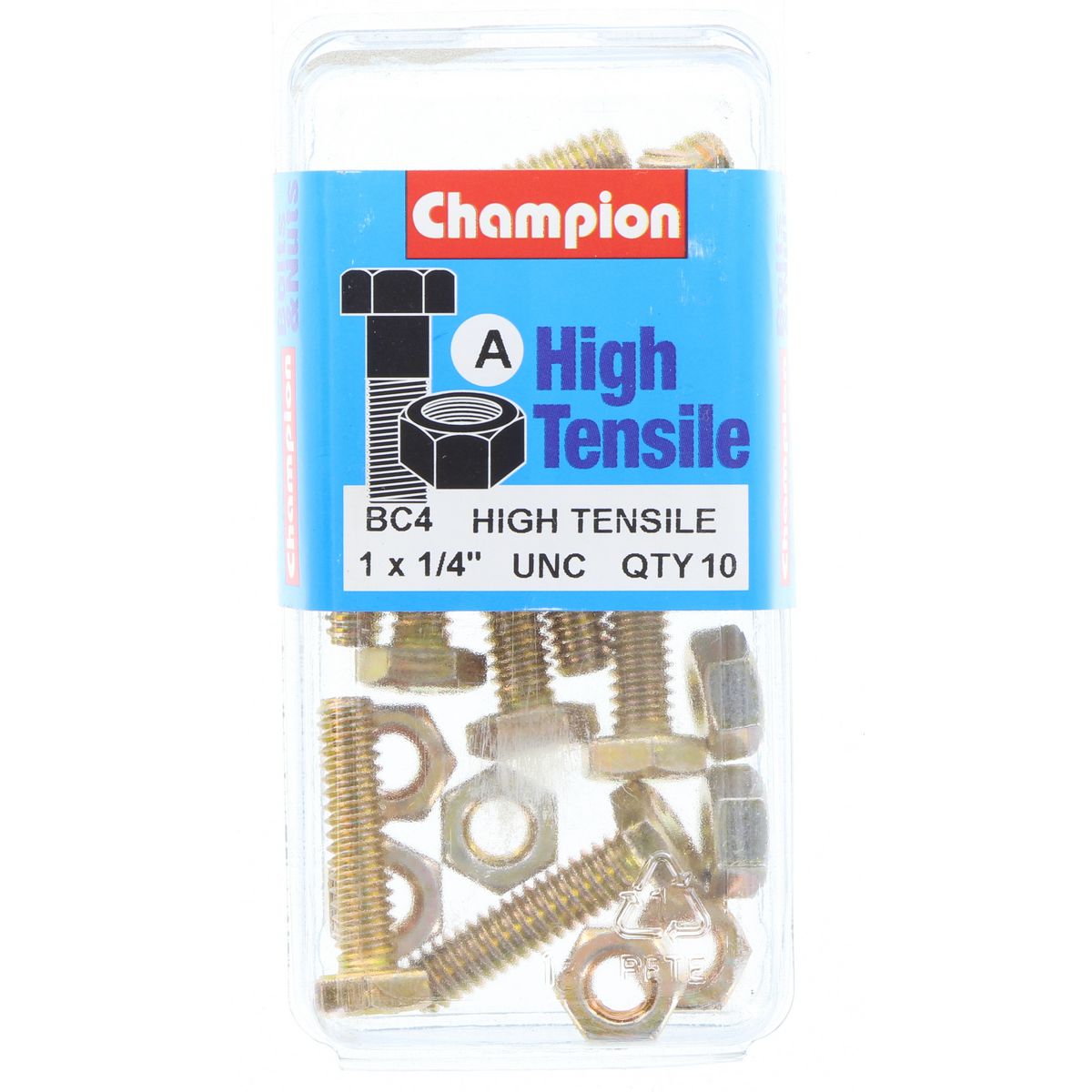 Champion Fully Threaded Set Screws and Nuts 1” x 1/4 BC4 Screws and Nuts Champion