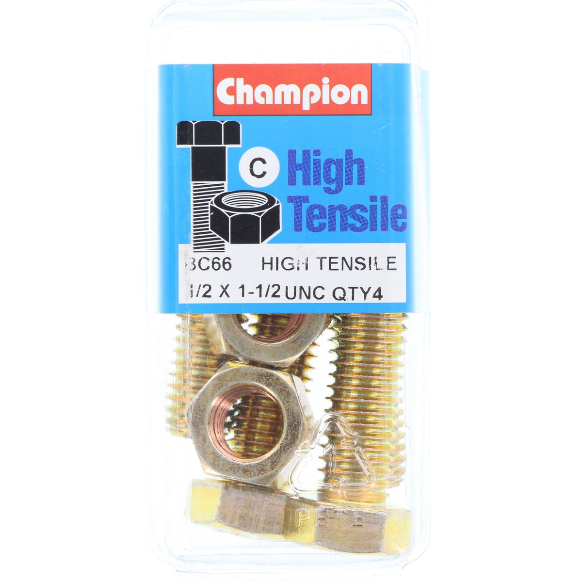 Champion Fully Threaded Set Screws and Nuts 1-1/2” x 1/2 BC66 Screws and Nuts Champion