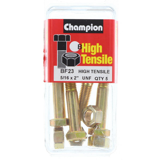 Champion Bolt and Nuts 2” x 5/16 BF23 Screws and Nuts Champion