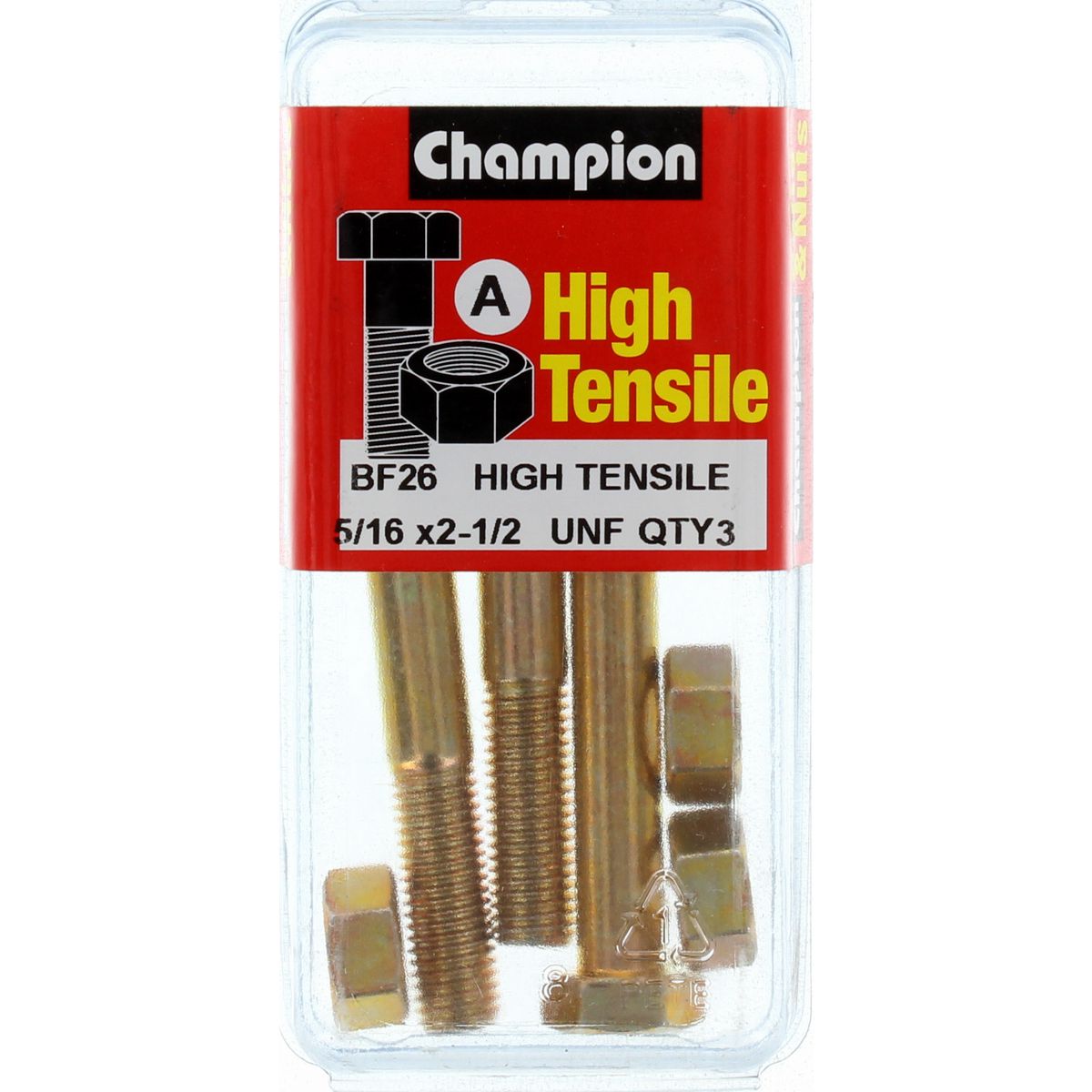 Champion Bolt and Nuts 2” -1/2 x 5/16 BF26 Screws and Nuts Champion