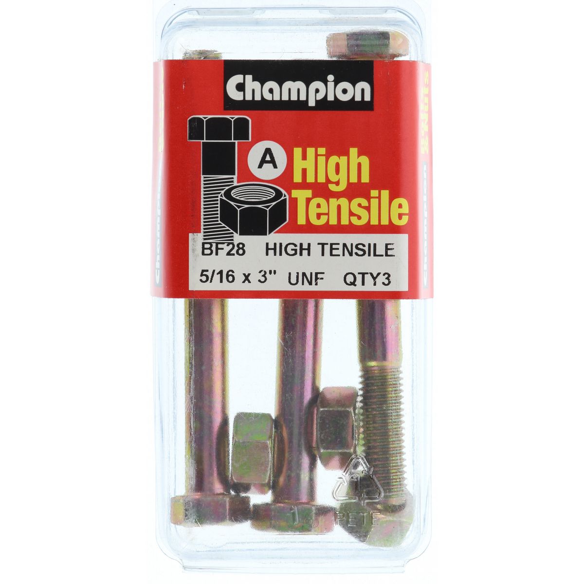 Champion Bolt and Nuts 3” x 5/16 BF28 Screws and Nuts Champion