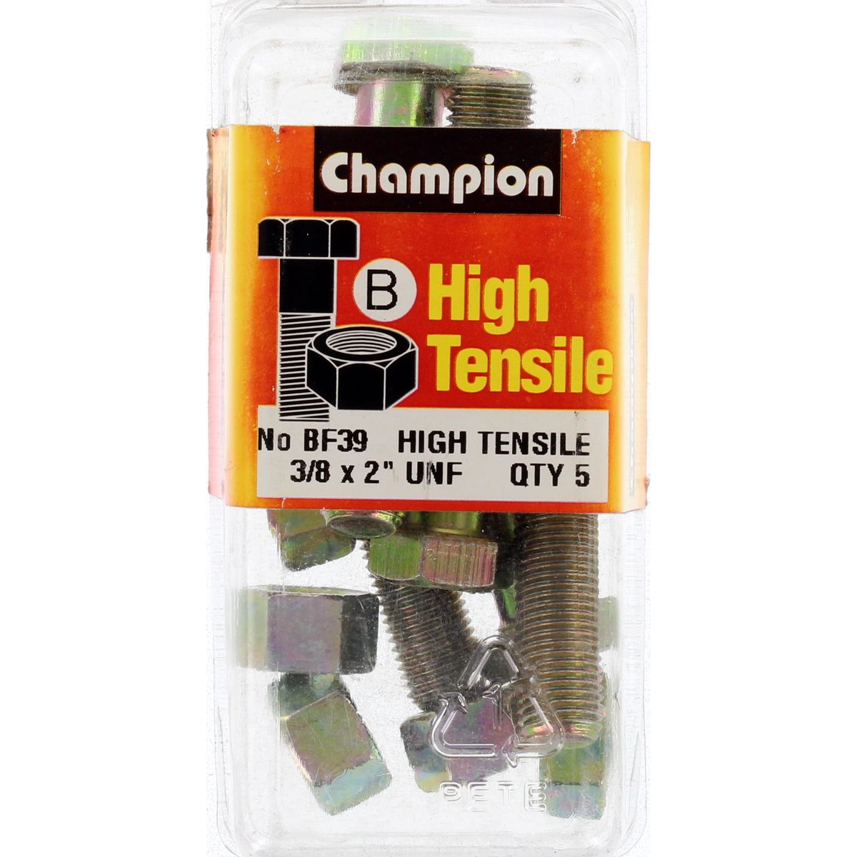 Champion Bolt and Nuts 2” x 3/8 BF39 Screws and Nuts Champion