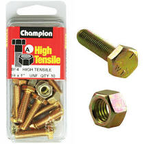 Champion Fully Threaded Set Screws and Nuts 1 “ x ¼ BF4 Screws and Nuts Champion