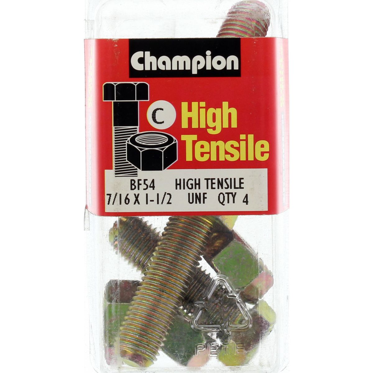 Champion Fully Threaded Set Screws and Nuts 1-1/2” x 7/16 BF54 Screws and Nuts Champion