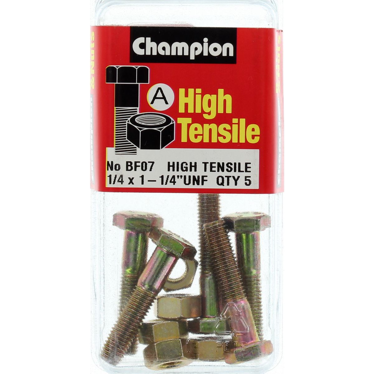 Champion Fully Threaded Set Screws and Nuts 1-1/4 x ¼ BF7 Screws and Nuts Champion