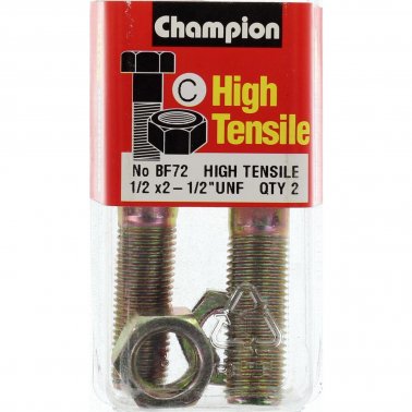 Champion Bolt and Nuts 2-1/2” x 1/2 BF72 Screws and Nuts Champion