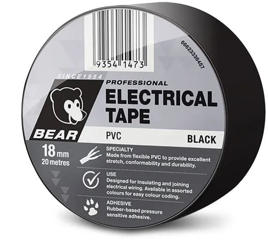 Bear Electrical Tape 504 18mm X 20m Assorted Colors 66623336457 tape Bear Black