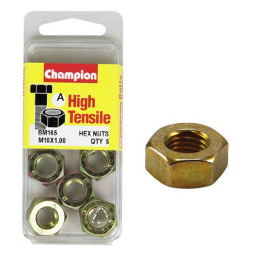 Champion Metric Hex Nuts 10 x .1.00 mm- BM165 Screws and Nuts Champion