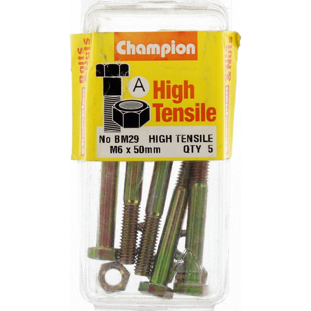 Champion Fully Threaded Set Screws and Nuts 6 x 50mm- BM29 Screws and Nuts Champion