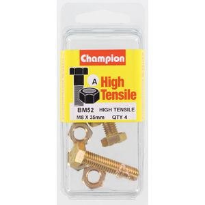 Champion Fully Threaded Set Screws and Nuts 8 x 35mm- BM52 Screws and Nuts Champion