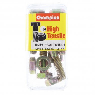 Champion Fully Threaded Set Screws and Nuts 10 x 45 mm- BM86 Screws and Nuts Champion