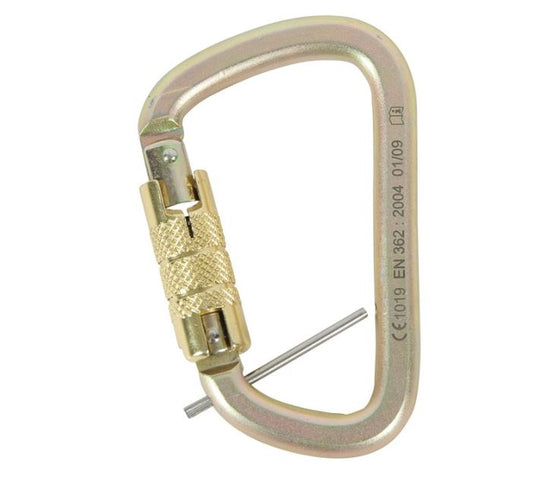 B-Safe Karabiner Twist Lock Steel ANSI 40kN Gate Opening(21mm) D Type c/w Captive Pin BSK0003-16 Karabiner B-Safe