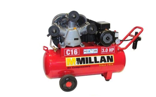 McMillan Air Compressor 16cfm- 3.0hp 240V C16 Pick Up In Store Compressor McMillian Air Compressors