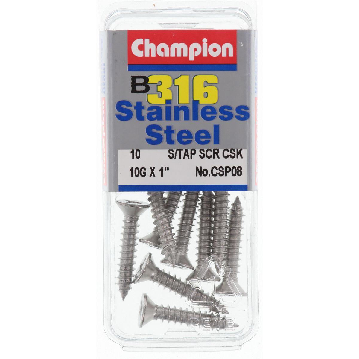 Champion Self Tapping Screws 10G x 1 “ CSP08 Screws and Nuts Champion