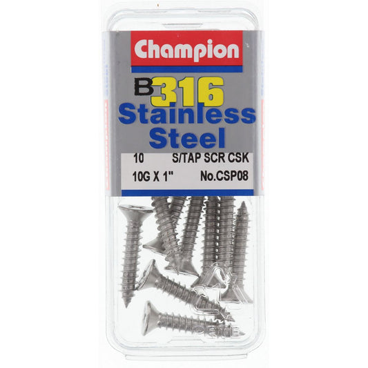 Champion Self Tapping Screws 10G x 1 “ CSP08 Screws and Nuts Champion