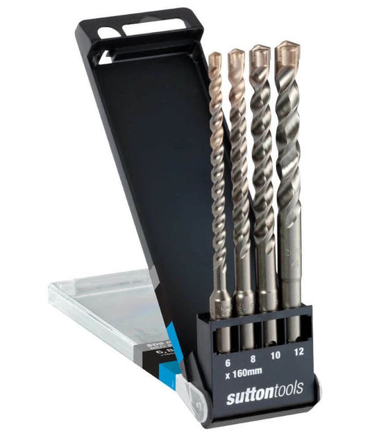 Sutton SDS Plus Masonry Drill Set 4 piece Reo Pro 3 Cut D6230004 Drill Sets Sutton Tools