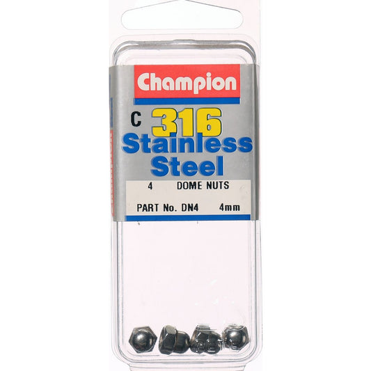 Champion Dome Nuts 4mm -DN4 Screws and Nuts Champion