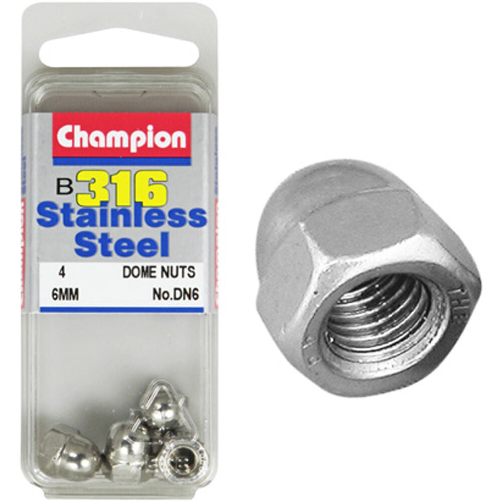 Champion Dome Nuts 6mm -DN6 Screws and Nuts Champion