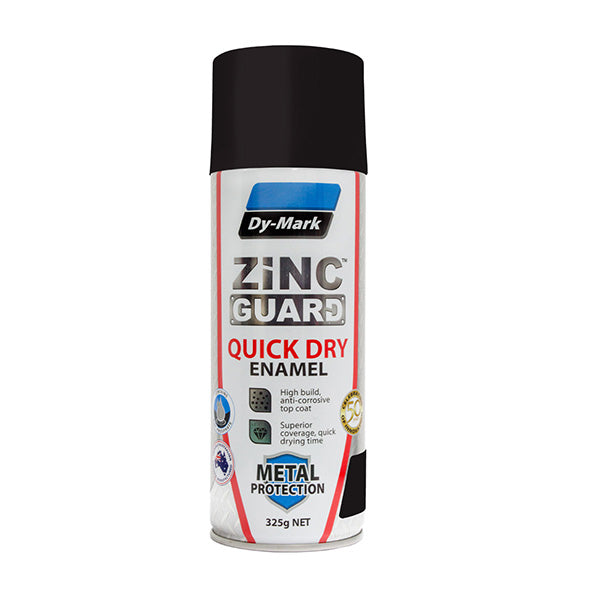 Dy Mark Zinc Guard Dry Enamel FLAT BLACK 325 g 230932101 Pick Up In Store Paint Dy-Mark