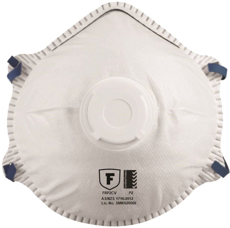 Frontier Disposable P2 Cup Respirator with Valve Box of 10 FRP2CV mask Frontier