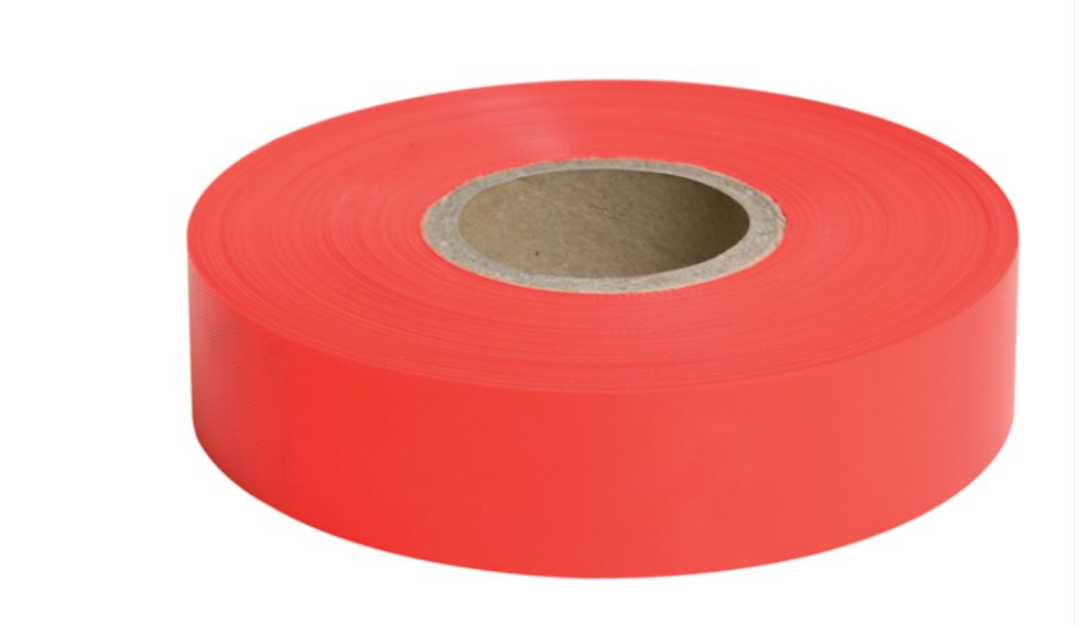 Dy-Mark Survey/Flagging Tape 25mm x 100m Assorted Colours Survey Tape Dy-Mark Glo Orange