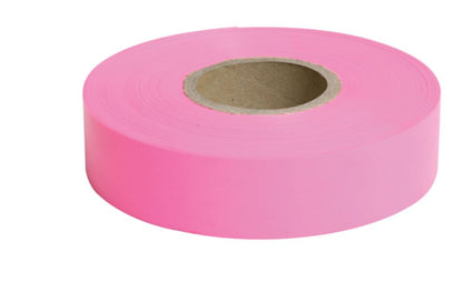 Dy-Mark Survey/Flagging Tape 25mm x 100m Assorted Colours Survey Tape Dy-Mark Glo Pink