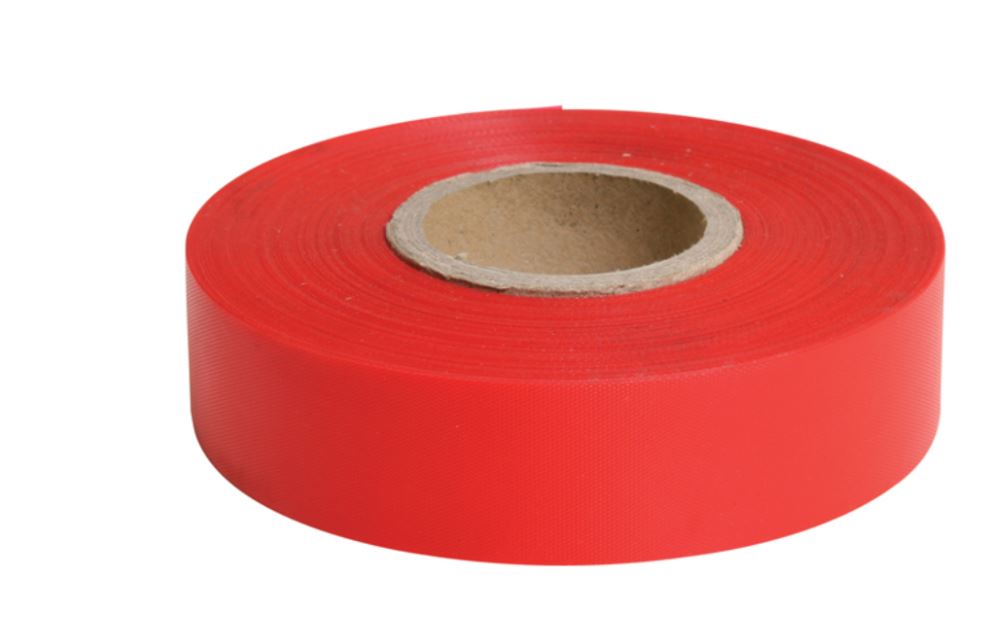 Dy-Mark Survey/Flagging Tape 25mm x 100m Assorted Colours Survey Tape Dy-Mark Glo Red