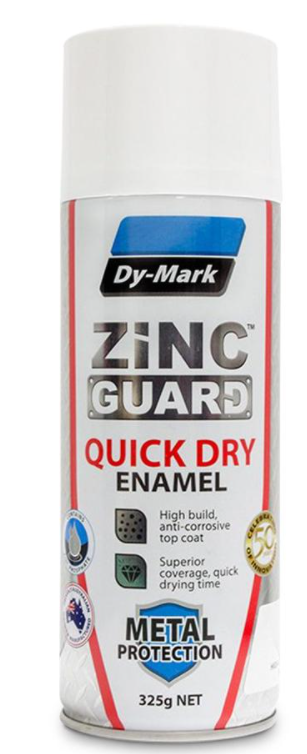 Dy Mark Zinc Guard Dry Enamel GLOSS WHITE 325g 230932311 Pick Up In Store Paint Dy-Mark