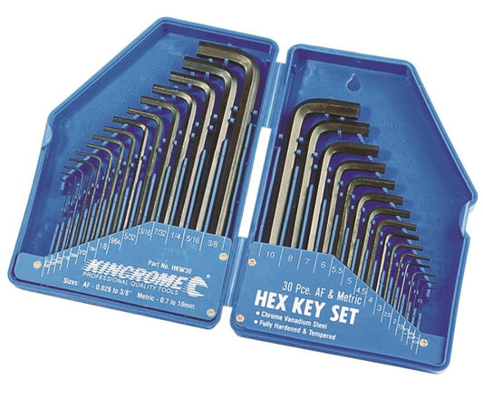 Kincrome Hex Key Wrench Set 30 Piece Imperial & Metric HKW30 wrench key Kincrome