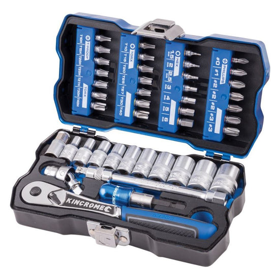 Kincrome Lok-On Socket & Bit Set 43 Piece 1/4" Drive K27000 socket Kincrome