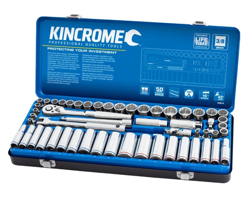 Kincrome Socket Set 57 Piece 3/8" Drive - Metric & Imperial K28014 socket Kincrome