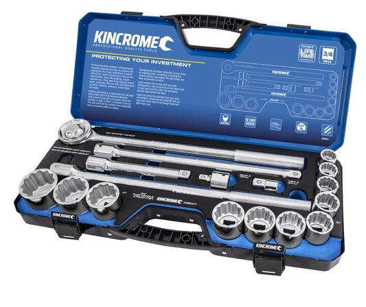 Kincrome Socket Set 17 Piece 3/4" Drive Metric K28047 Pick Up In Store socket Kincrome