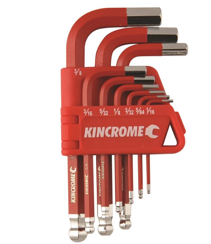 Kincrome Ball Point Hex Key & Wrench Set Short Series 9 Piece K5142 wrench key Kincrome