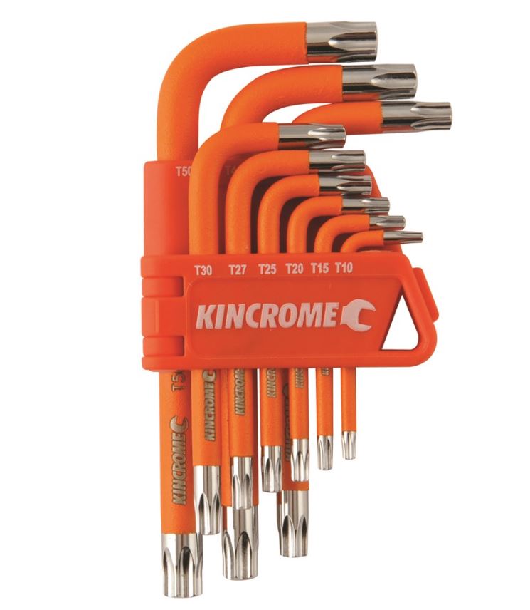 Kincrome Tamperproof Torx Key Set Short Series 9 Piece K5145 wrench key Kincrome