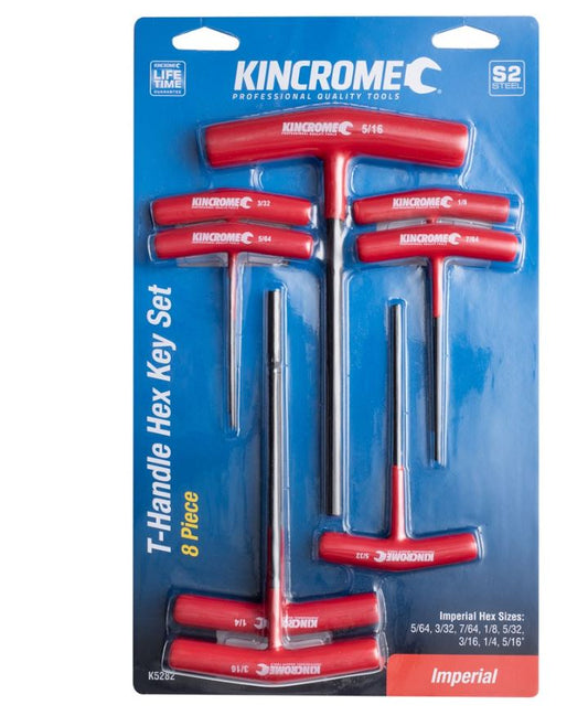 Kincrome T-Handle Hex Key Set 8 Piece Imperial K5282 wrench key Kincrome