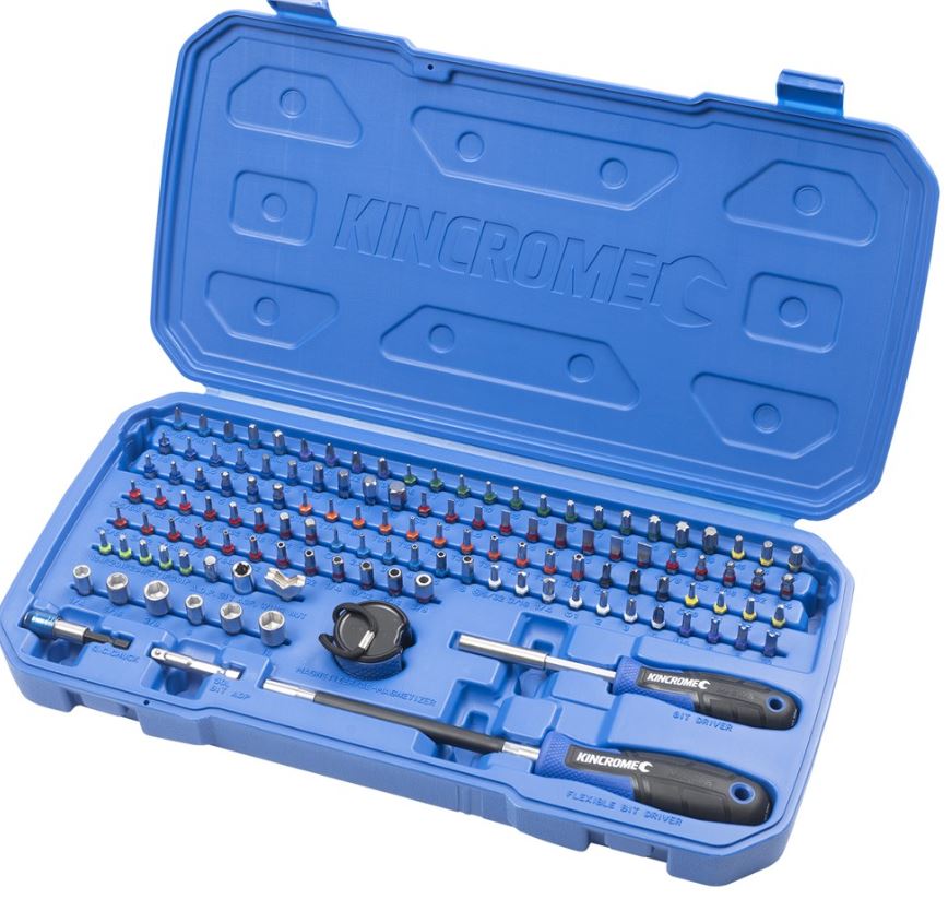 Kincrome Torquemaster Master Bit & Driver Set 128 Piece K5501 Nut Driver Kincrome